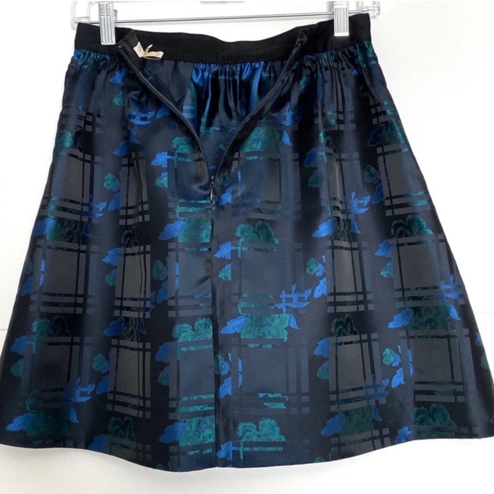 J. Crew Elegant Blue and Black Women's Mini Skirt size 2P - Picture 9 of 10